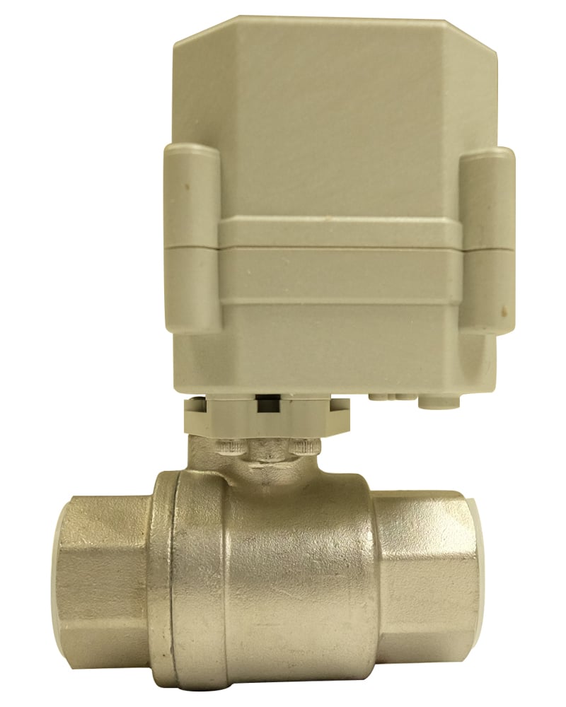 3/4 inch motorized stainless steel ball valve angle view
